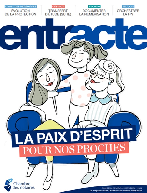 Magazine cover of "La paix d'esprit pour nos proches"