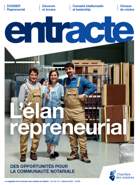 Magazine cover of "L'élan repreneurial"